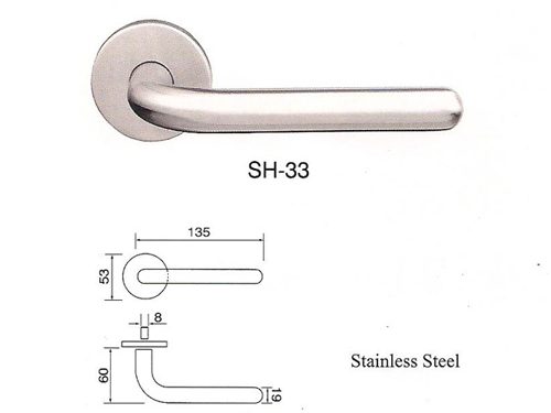 SH-33 Stainless Steel Lever Lockset