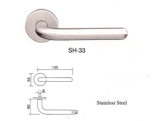 SH-33 Stainless Steel Lever Lockset