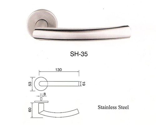 SH-35 Stainless Steel Lever Lockset